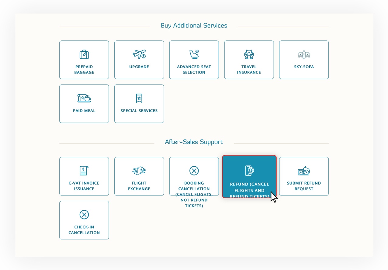 Instructions for refunding tickets on the website 2.