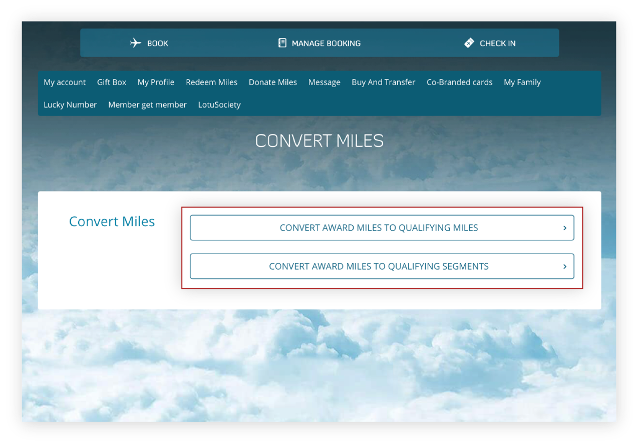Login to the member account on the website.